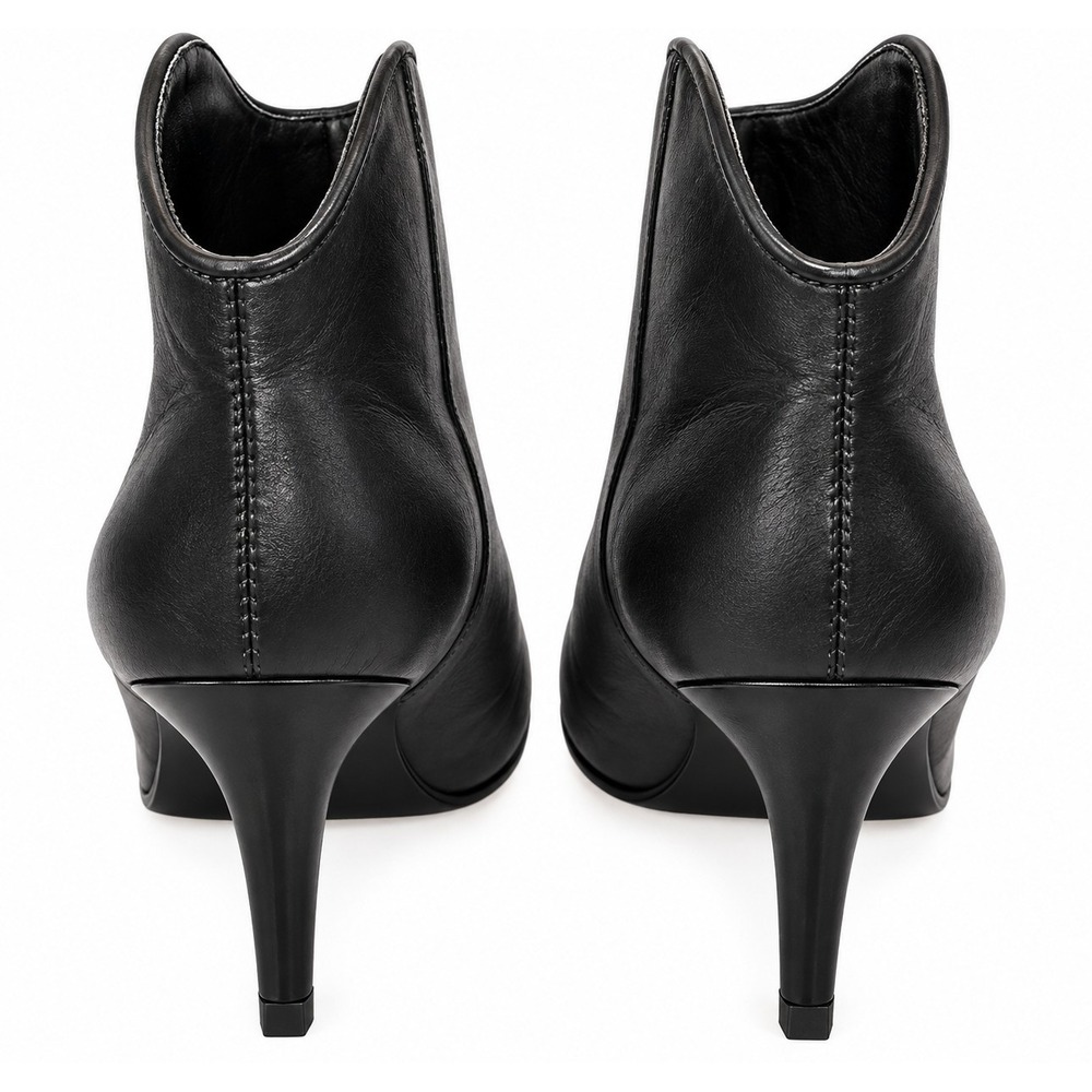 Marc Fisher Miggi Black Leather Western Cowboy Ankle Boots Booties Women's 5.5 - Picture 5 of 10